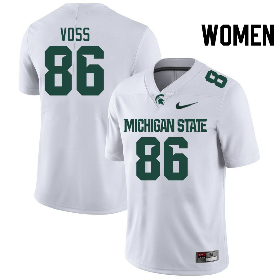 Women #86 Carson Voss Michigan State Spartans College Football Jersesys Stitched-White